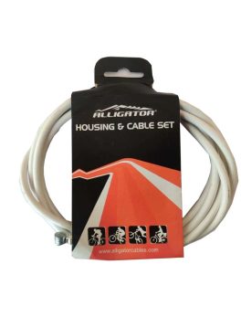 Alligator Brake Inner Cable & Housing (White)