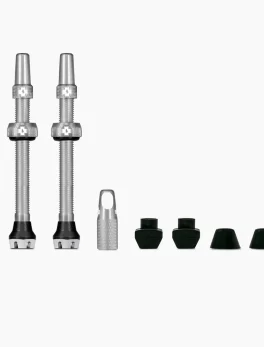 MUC OFF TUBELESS VALVE KIT SILVER 80MM